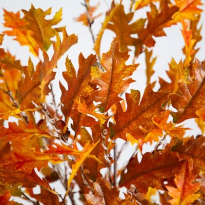Image showing  6 ft. Pre-Lit Burnt Orange Autumn Maple Artificial Fall Tree with 300 Warm White LED Lights