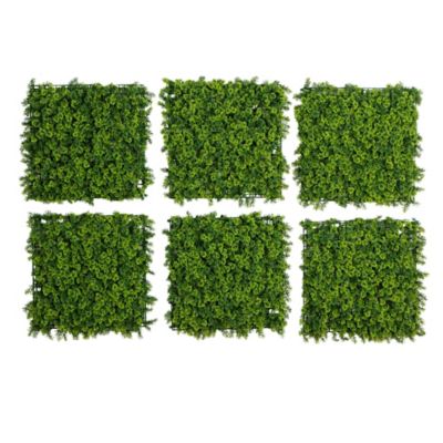 Nearly Natural 20 in. x 20 in. UV Resistant Irish Green Meadow Artificial Living Wall Panels (Indoor/Outdoor) - Set of 6