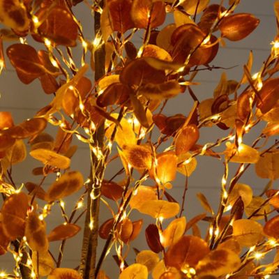 Image showing  8 ft. Pre-Lit Grand Autumn Eucalyptus Artificial Fall Tree with 540 Warm White LED Lights