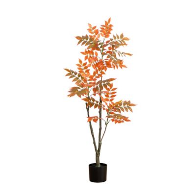 Nearly Natural 4 ft. Autumn Sumac Artificial Fall Tree