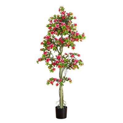 Nearly Natural 6 ft. UV Resistant Artificial Azalea Tree (Indoor/Outdoor)