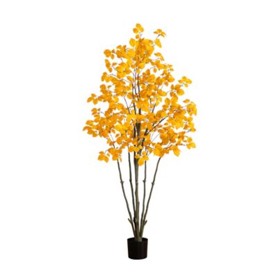 Nearly Natural 6 ft. Autumn Oyama Magnolia Artificial Fall Tree