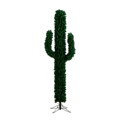Nearly Natural 7 ft. Pre-Lit Artificial Cactus Christmas Tree with 500 Micro LED Lights