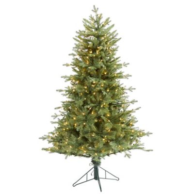 Nearly Natural 5 ft. New Hampshire Spruce Artificial Christmas Tree with 300 Warm White Lights and 618 Bendable Branches