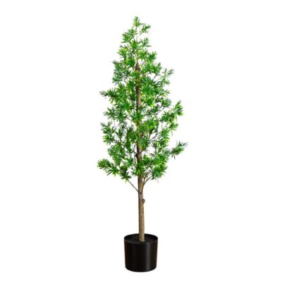 Nearly Natural 4 ft. UV Artificial Podocarpus Artificial Tree (Indoor/Outdoor)