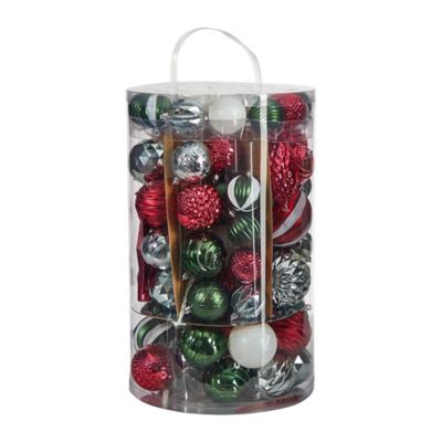 Image showing  Holiday Deluxe Shatterproof, 100 ct. Christmas Tree Ornament Box Set, Re-Useable Container