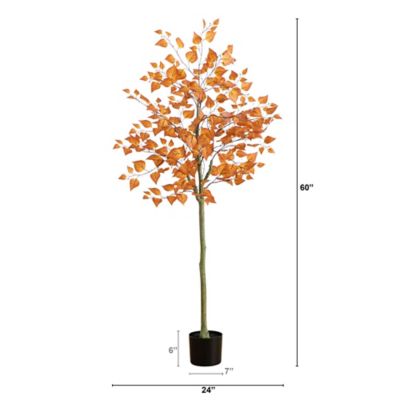 Image showing  5 ft. Autumn Birch Leaf Artificial Fall Tree