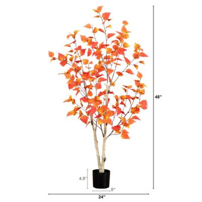 Image showing  4 ft. Autumn Birch Artificial Fall Tree