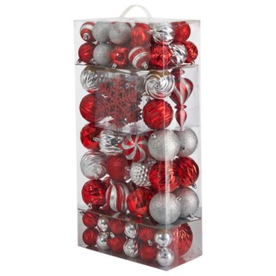 Image showing  Holiday Deluxe Shatterproof, 81 ct. Christmas Tree Ornament Box Set, Re-Useable Container