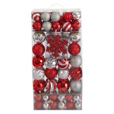 Image showing  Holiday Deluxe Shatterproof, 81 ct. Christmas Tree Ornament Box Set, Re-Useable Container
