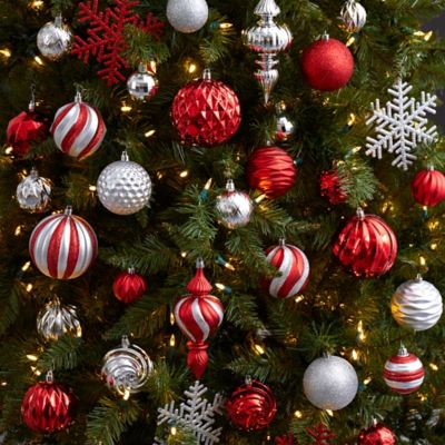 Image showing  Holiday Deluxe Shatterproof, 81 ct. Christmas Tree Ornament Box Set, Re-Useable Container