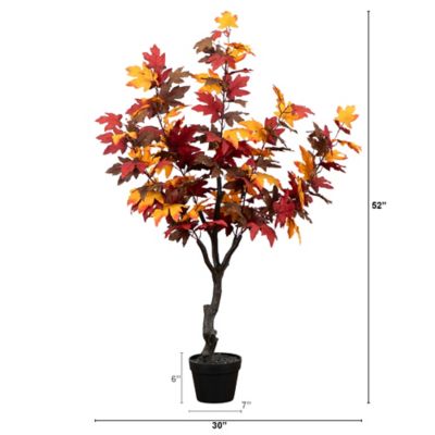 Image showing  52 in. Autumn Smoky Maple Artificial Fall Tree