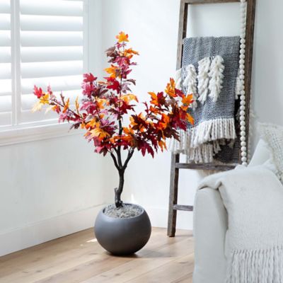 Image showing  52 in. Autumn Smoky Maple Artificial Fall Tree