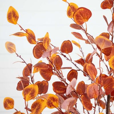 Image showing  6 ft. Pre-Lit Autumn Eucalyptus Artificial Fall Tree with 300 Warm White LED Lights