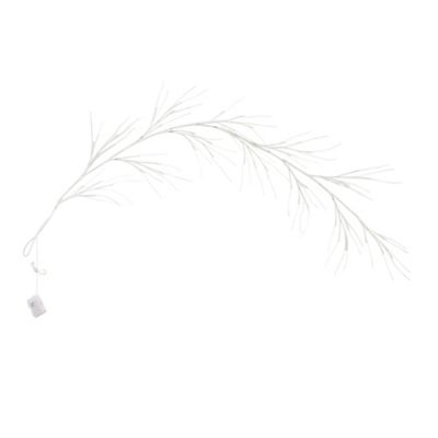 Nearly Natural 6 ft. Pre-Lit Artificial White Birch Garland with 48 Warm White LED Lights