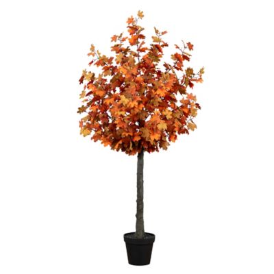 Nearly Natural 6 ft. Autumn Lush Maple Artificial Fall Tree