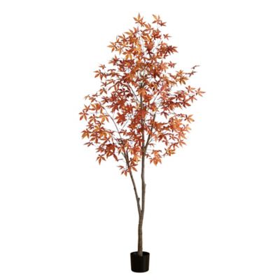 Nearly Natural 7 ft. Autumn Japanese Maple Artificial Fall Tree