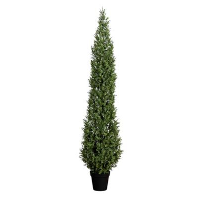 Nearly Natural 7 ft. UV Resistant Artificial Boxwood Topiary Tree (Indoor/Outdoor)
