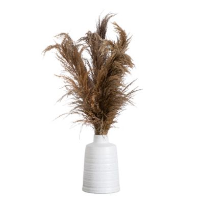 Image showing  30 in. Dried Natural Pampas Arrangement in Ceramic Vase