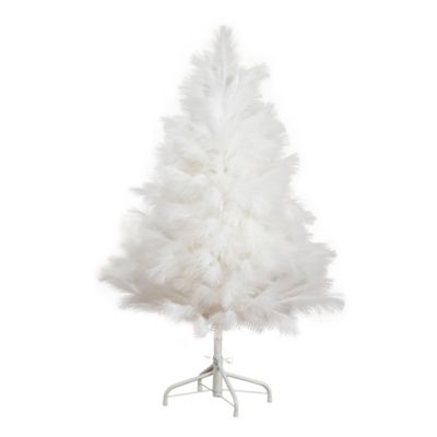 Nearly Natural 4 ft. Artificial White Pampas Grass Christmas Tree