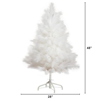 Image showing  4 ft. Artificial White Pampas Grass Christmas Tree