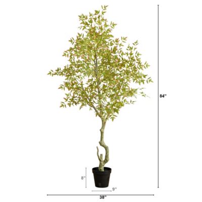Image showing  7 ft. Autumn Nandina Artificial Fall Tree