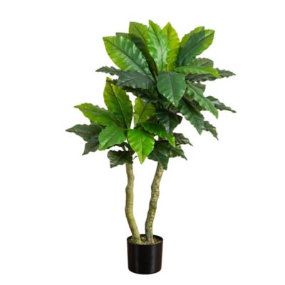Nearly Natural 4 ft. UV Resistant Artificial Bird Nest Fern Tree (Indoor/Outdoor)