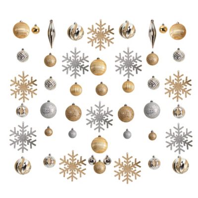 Image showing  Holiday Deluxe Shatterproof, 60 ct. Christmas Tree Ornament Box Set, Re-Useable Container