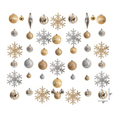Image showing  Holiday Deluxe Shatterproof, 60 ct. Christmas Tree Ornament Box Set, Re-Useable Container