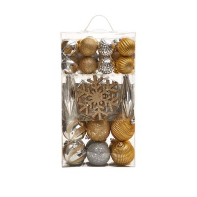 Image showing  Holiday Deluxe Shatterproof, 60 ct. Christmas Tree Ornament Box Set, Re-Useable Container