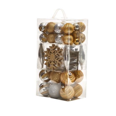 Image showing  Holiday Deluxe Shatterproof, 60 ct. Christmas Tree Ornament Box Set, Re-Useable Container