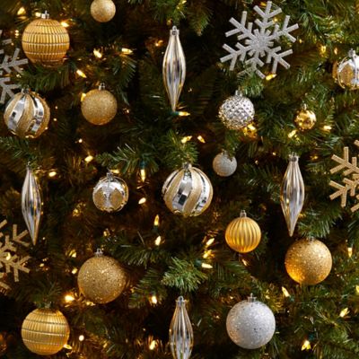 Image showing  Holiday Deluxe Shatterproof, 60 ct. Christmas Tree Ornament Box Set, Re-Useable Container