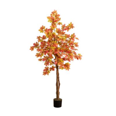 Nearly Natural 5 ft. Autumn Deluxe Maple Artificial Fall Tree