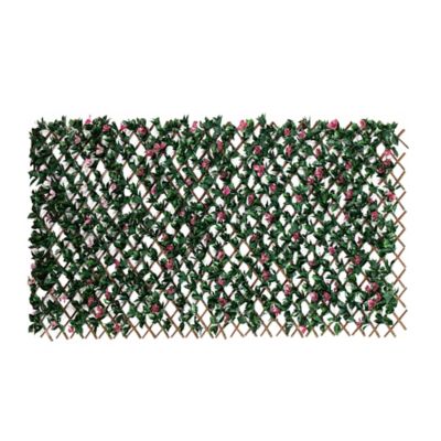 Nearly Natural 40 in. x 80 in. UV Resistant Artificial Bougainvillea Expandable Privacy Fence Screen (Indoor/Outdoor)