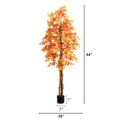 Image showing  7 ft. Autumn Deluxe Maple Artificial Fall Tree
