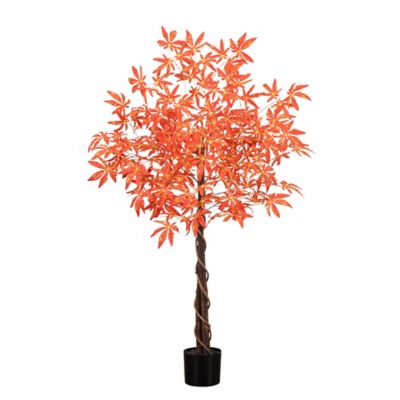 Nearly Natural 4 ft. Autumn Vibrant Maple Artificial Fall Tree