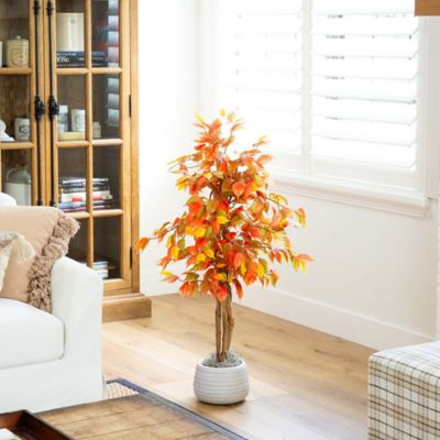 Image showing  3 ft. Autumn Ficus Artificial Fall Tree