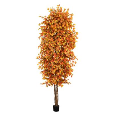 Nearly Natural 10 ft. Autumn Ficus Artificial Fall Tree