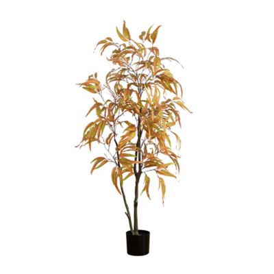 Nearly Natural 5 ft. Autumn Wispy Eucalyptus Artificial Fall Tree
