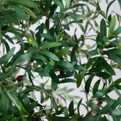 Image showing  8 ft. Artificial Grand Olive Tree in White Decorative Planter