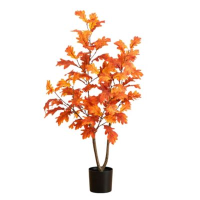 Nearly Natural 3 ft. Autumn Oak Artificial Fall Tree