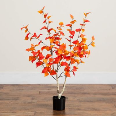 Image showing  3 ft. Autumn Birch Artificial Fall Tree