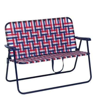 Image showing 2 th Red Shed Folding Patio Loveseat, Americana