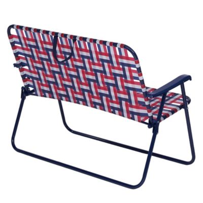 Image showing 3 th Red Shed Folding Patio Loveseat, Americana