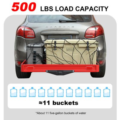 Image showing  500 lb. Hitch Cargo Carrier, Heavy-Duty Aluminum Luggage Basket, 49 x 22.5ft., Fits 2 ft. Receiver