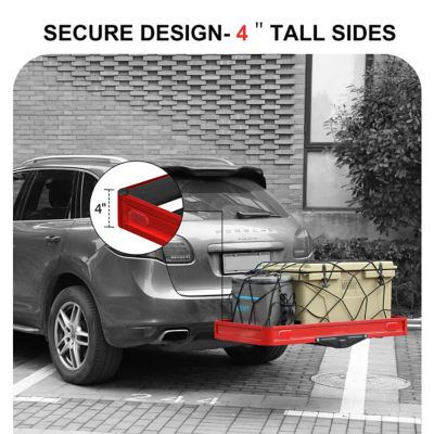 Image showing  500 lb. Hitch Cargo Carrier, Heavy-Duty Aluminum Luggage Basket, 49 x 22.5ft., Fits 2 ft. Receiver