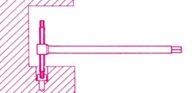 Image showing  Set of 6, Metric Sliding T-Handle Hex Key Allen Wrenches with Storage Stand