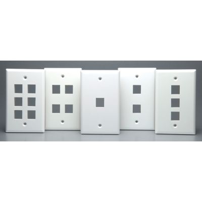 Image showing  Standard-Size Keystone Wall Plate, Ultra White (1 Port)