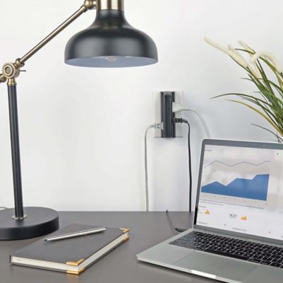 Image showing  Protect It! 720-Joules Direct Plug-in Surge Protector, 4 Side-Mounted Outlets, TLP4BK