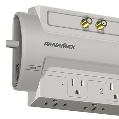 Image showing  1,125-Joules Surge Protector, 8 AC Outlets plus RJ11 and F-Female Coax, 6-ft. Cord with Angled Plug, SP8-AV